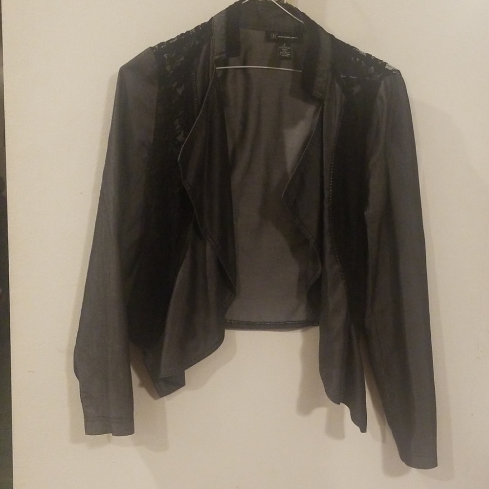 I.N.C international concepts lace gray jacket